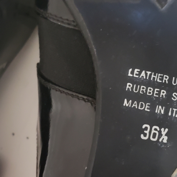 Vintage Rare Floran's women's patent Italian shoes rubber sole slip on Sz 36.5 - Picture 5 of 6